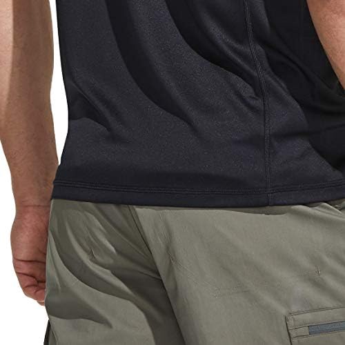 CQR's גברים UPF 50+ UV הגנה מפני השמש חולצות חיצוניות, חולצת שרוול קצרה של טיולים רגליים, חולצות טריקו