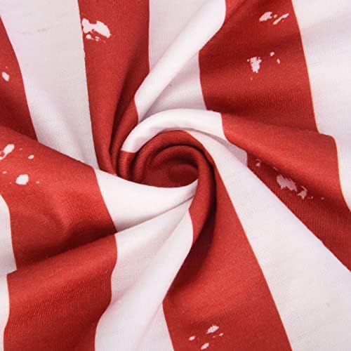 גופיות יום העצמאות של QCemeni לנשים 4 ביולי חולצת דגל אמריקאית גרפית פטריוטית