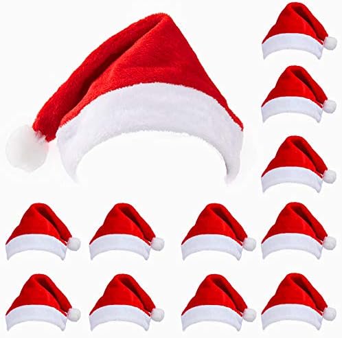בתפזורת חג המולד כובע, קטיפה סנטה כובע למבוגרים, אדום קטיפה עם לבן חפתים או חג המולד חג חדש שנה המפלגה