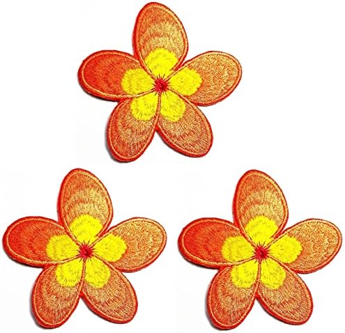 קליינפלוס 3 יחידות. היביסקוס פרחי חוף אי הוואי קריקטורה תיקון פרנגיפאני פרח מדבקות מלאכות אמנויות תפירת