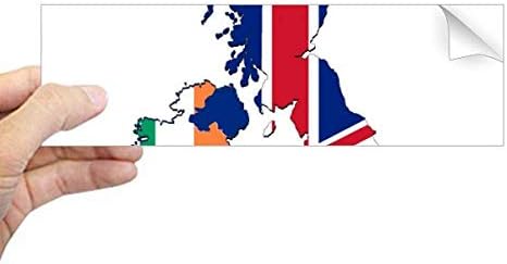 Diythinker Union Jack בריטניה בריטניה irland map מלבן קאנטרי פגוש מדבקה מדבקה מדבקה