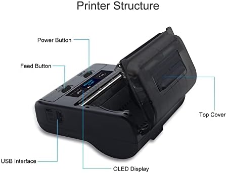 נייד כל ב תרמית מדפסת 3 אינץ 80 ממ נייר רוחב עבור חינם תווית הדפסת