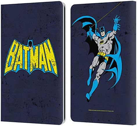 עיצובים של תיק ראש מורשה רשמית Batman DC קומיקס קלאסי לוגו במצוקה קלאסית עור ארנק מארז מארז תואם ל-