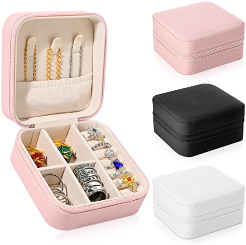 3 חלקים מארגן קופסאות תכשיטים קטנות מארגן תכשיטים מיני נייד קופסת אחסון לנשים טבעות נערות עגילי שרשראות