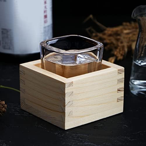 כוס עץ של זרודקו כוס יפנית קופסא קופסת ברוש ​​סאקי סאקי קופסא כוס עץ כוס מסו מארז מסו כוסות סאק מיכל