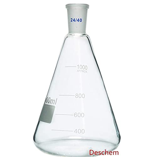 דינגלב 1000 מל, ערכת פילטר יניקת זכוכית, 350 מל 24/40 Buchner Funnel & 1L Arlenmeyer בקבוק