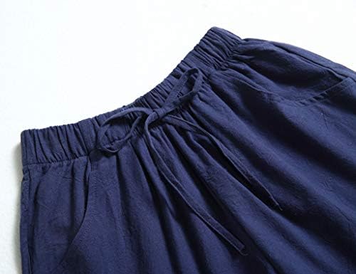 מכנסיים קצרים אתלטיים לנשים עם כיסים בתוספת גודל מותניים גבוהים במותניים רחבים מכנסי כושר קצרים רטרו