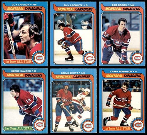 1979-80 O-PEE-CHEE MONTREAL CANADIENS צוות סט 5.5-EX+-כרטיסי הוקי לא חתומים