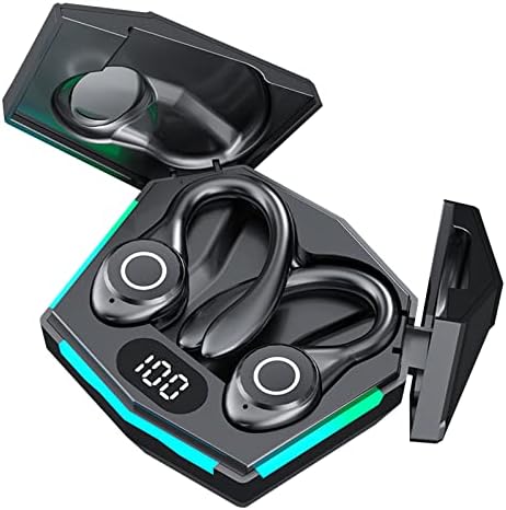 אוזניות אוזניות אלחוטיות של Qonioi TWS, אוזניות Bluetooth 5.3 רכוב על אוזניות HiFi עם מארז טעינה אלחוטי,