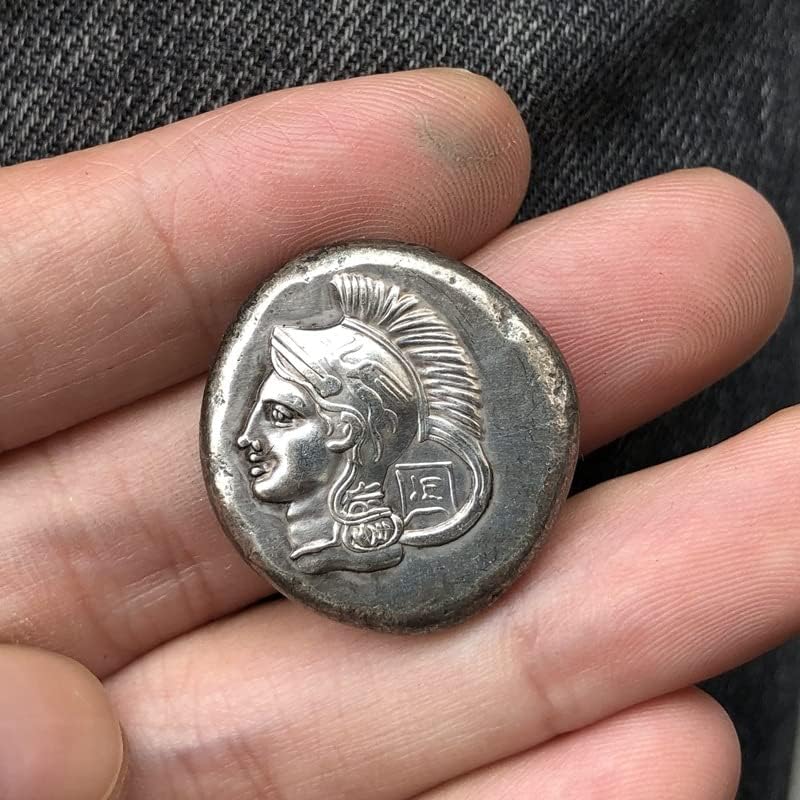 מטבעות יוונים פליז מכסף מלאכות עתיקות מצופות מטבעות זיכרון זרות בגודל לא סדיר סוג 70