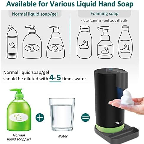 מתקן סבון מקציף אוטומטי ללא מגע: מתקן סבון סבון של חדר אמבטיה ייש