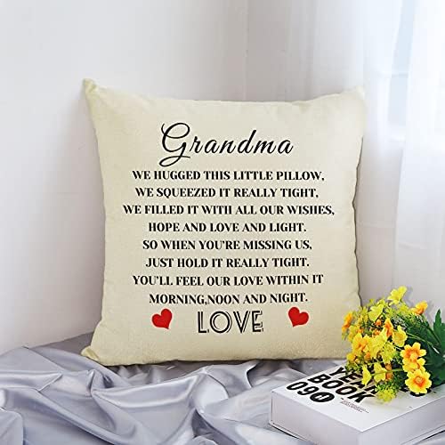 סאזוווו סבתא זריקת כרית לזרוק כרית ליום האם מתנת יום הולדת מהנכדה כיסוי ספה כיסוי כרית סבתא לזרוק כרית