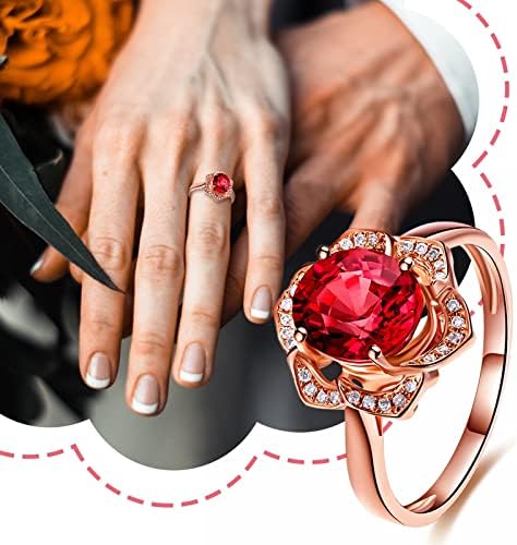 טבעות לנשים 2023 יום הולדת מתנות אופנה טבעת הצעת האהבה גבירותיי טבעת טבעת זירקון עלה אדום יום מתנה