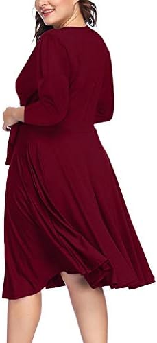 פלוס שמלות כלה בגודל נשים בשמלת שרוול שבעה רבעים עם צווארון.