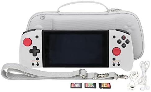 מארז נסיעות קשה של Aenllosi למתג Hori Nintendo Split Pad Pro Controllerd Controller-White