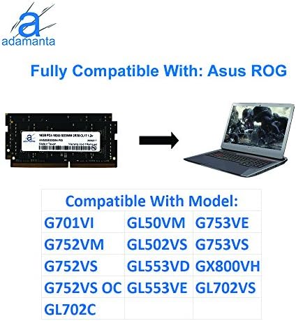 Adamanta 32GB שדרוג זיכרון מחשב נייד תואם ל- ASUS ROG, Acer Aspire, Acer Predator, Acer Travelmate DDR4