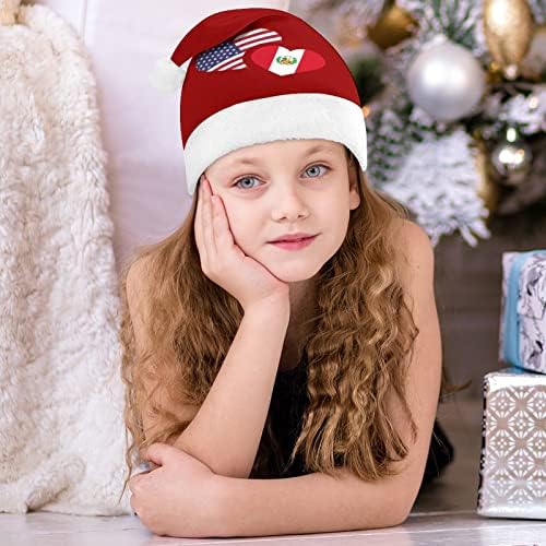 פרו ארהב דגל קטיפה חג המולד כובע שובב ונחמד סנטה כובעי עם קטיפה ברים ונוחות אוניית חג המולד קישוט