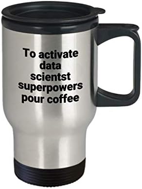 מדען נתונים ספל נסיעות סרס סרקסטי מצחיק נירוסטה חידוש קפה קפה רעיון מתנה