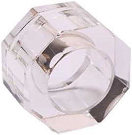 SDFGH 6 PCS שקוף קריסטל ריבוע מפית טבעת מלון אבזם מפית חתונה