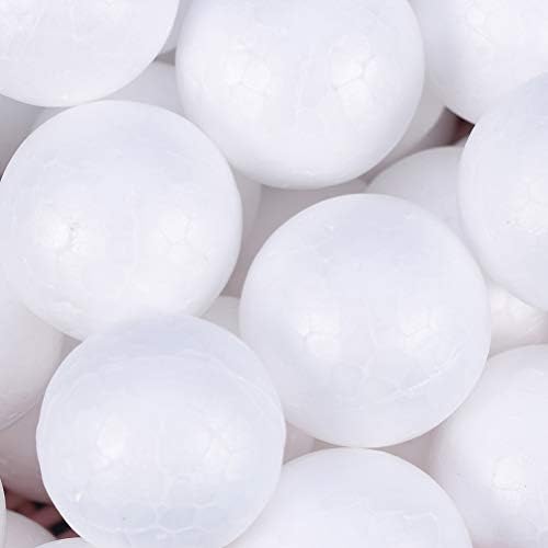 כדורי קצף אספקת מלאכה כדורים כדורי קצף DIY: 3 יחידים כדור 15 סמ דגמי קלקר לבן צורות עגולות כדורים חלק