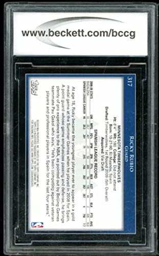 2009-10 Topps 317 Ricky Robio Trookie Card BGS BCCG 9 ליד MINT+