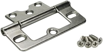 LC Lictop Non Mordise Door Hinges 3 אינץ 'צירי דלת פרפר ניקל 8 יחידות