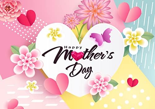 7 * 5 רגל רקע יום אמהות יום אמהות שמח באנר פרחים ורודים אהבת לב אבזרי צילום תמונה לקישוט מסיבת יום האם