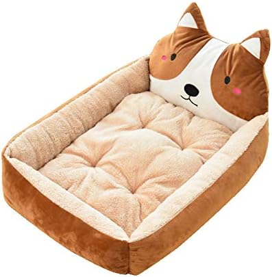 מיטת חיית מחמד מקסימה של דפוס מצויר מקסים לכלבים גדולים בינוניים גדולים אקיטה בסגנון כלב מיטת שינה מיטת