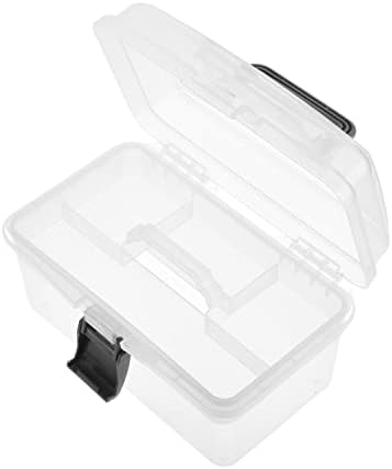 Bettomshin ABS תיבת מארגן פלסטיק שקוף קטן עם מחלקים רב -תכליתי מטופלים ניידים מארגן אחסון תיבת מיכל
