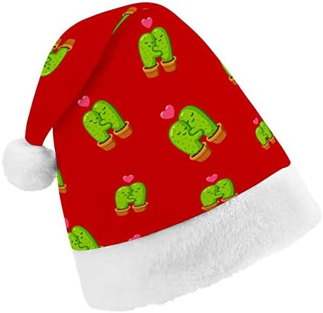 חמוד קריקטורה קקטוס זוג באהבה חג המולד סנטה כובע עבור אדום חג המולד כובע חג טובות חדש שנה חגיגי ספקי