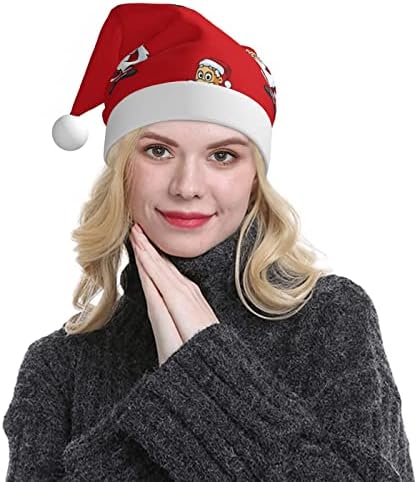כובע חג המולד, כובע קישוט אורות לד, כובע סנטה, לשני המינים נוח ורך מגע טוב, ספקי צד חג השנה החדשה