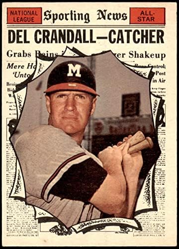 1961 Topps 583 All-Star Del Crandall Milwaukee Braves Ex Braves