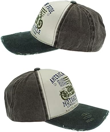 יולונונג וינטג 'כובע בייסבול שטוף ג'ינס משאית כובע אופנוע דפוס הדפסה חיצונית כובע שמש כותנה לגברים