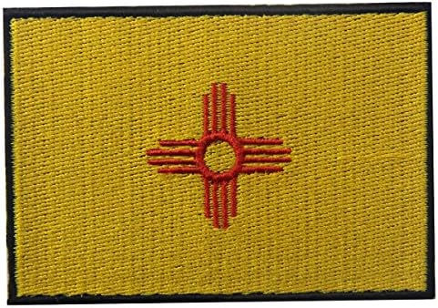 דגל מדינת ניו מקסיקו, סמל סמל רקום ברזל על תפירה על תיקון NM