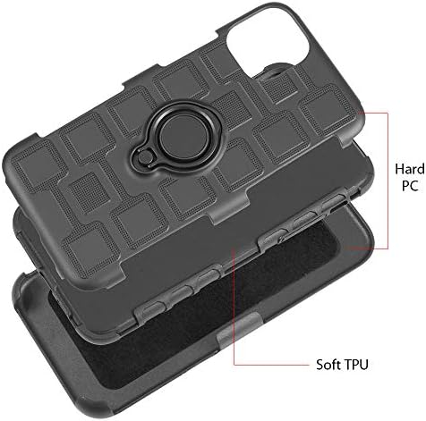 מארז פגז משולב עם נרתיק קליפ חגורה מסתובב של קיקסטנד לאייפון 11 Pro