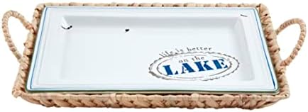 פלאטר אגם בוץ ומערכת סל, 10 x 14 1/2, לבן