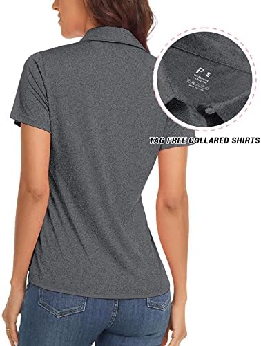 חולצות פולו של פולו נשים שרוול קצר מהיר יבש גולף טניס חולצות טריקו צווארון מזדמן