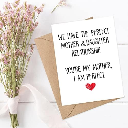 אמילי מתנה אמהות יום כרטיס מהבת - כרטיס לאמא - כרטיס יום הולדת לאמא - כרטיס יום אמהות מצחיק - כרטיס