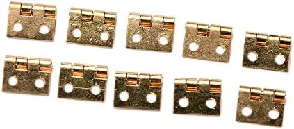 10 יחידות ציר מיני מצופה פליז ציר תכשיטים דקורטיביים קטנים קופסת עץ צירים דלתות עם ריהוט בובות ציפורניים