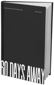 60 ימים משם מחברת יומן כריכה קשה-יומן טיפול עצמי מודרך עם הנחיות כתיבה-152 עמודים-מכסה 60 יום - 8.27