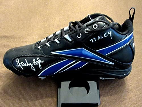 Sparky Lyle 1977 Al Cy WSC ניו יורק ינקי חתום Auto Reebok Metal Cleat JSA - סוליות MLB עם חתימה