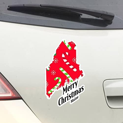 מיין מדינת בית מדבקות חג מולד עכברים חג המולד מיין מפת מכונית מדבקות קישוט לחג המולד מדבקות ויניל מדבקות