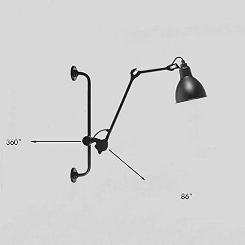 מנורת קיר WSZJJ - מנורת קיר נשלפת נורדית אישיות יצירתית אופנה רטרו רווח תעשייתי נדנדה מנורת זרוע חדר