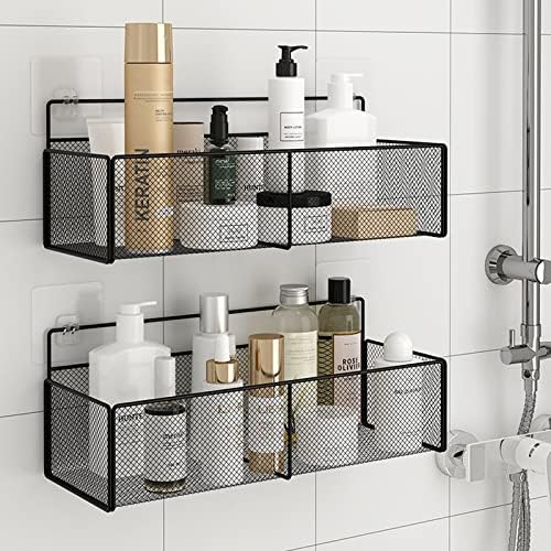 Awcnilacav קיר רכוב סל אחסון סל מקלחת רשת מתכת מארגן מדף מדף למטבח בית שמפו אמבטיה אמבטיה אמבטיה מיכל