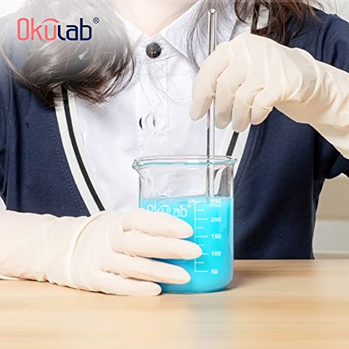 סט כוסות זכוכית אוקולאב, צורה נמוכה, בוגר 3.3 כוסות זכוכית בורוסיליקט למעבדה, כיתה, מלאכה, מטבח, בקלג5א1