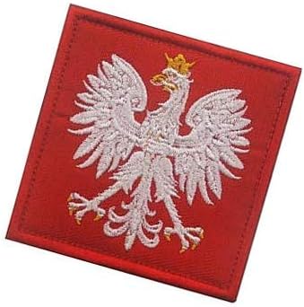 דגל פולין פולסקה נשר כוח מיוחד גרום טקטיקות לולאה של וו צבאי מורל טלאי רקום
