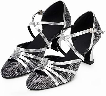 נעלי ריקוד לטיניות היפוזוס לנשים נצנצים נעלי ריקודים של סלסה, דוגמנית YC-L131