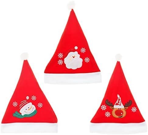 גלפדה 3 יחידות סנטה חג המולד למבוגרים רך קריקטורה דקורטיבי חג טובות דפוס קלאוס רומן כובע מסיבת אטרקטיבי