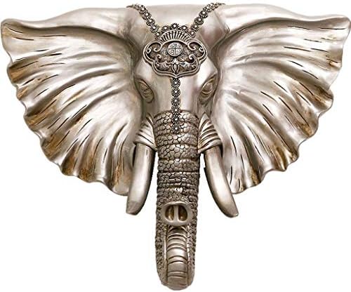 Liushi Elephant Pilpture Palpture Wall Kinkent תליון כסף שרף 3D גדול 83 59 22 סמ