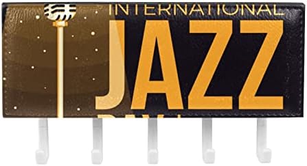 יום הג'אז הבינלאומי 30 באפריל פסטיבל המוזיקה המפתח ומחזיק הדואר לקירות - קולב מפתח עם מארגן דואר ו -5